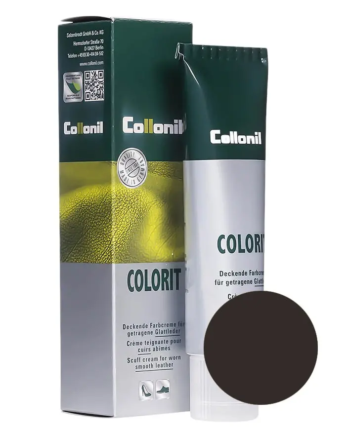 Ciemnobrązowa pasta, renowator do skóry licowej, Colorit Colloni