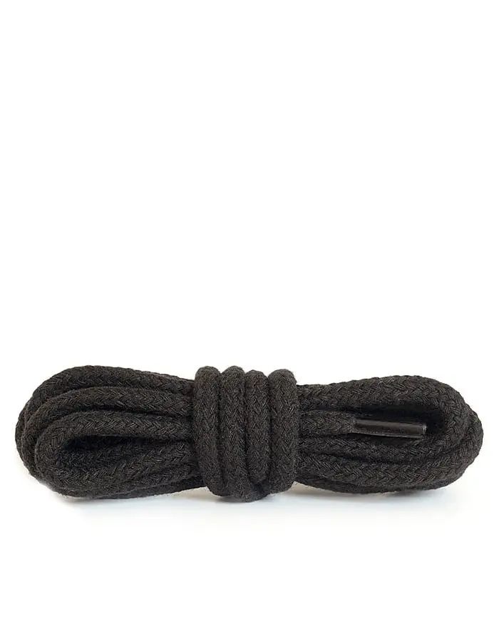 Czarne, okrągłe grube, sznurówki do butów 100 cm Kaps