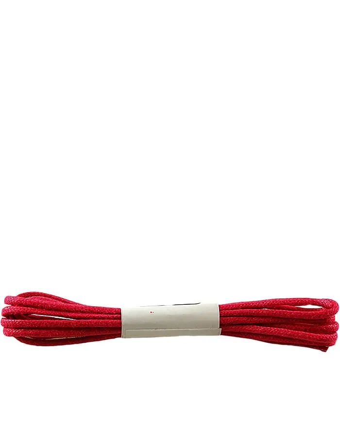 Czerwone, woskowane, sznurówki okrągłe cienkie 120 cm Halan