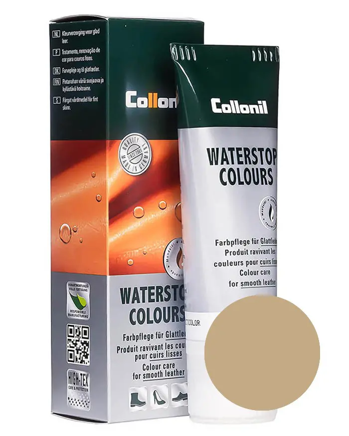 Beżowa pasta do butów, Waterstop Colours Collonil 095 75 ml